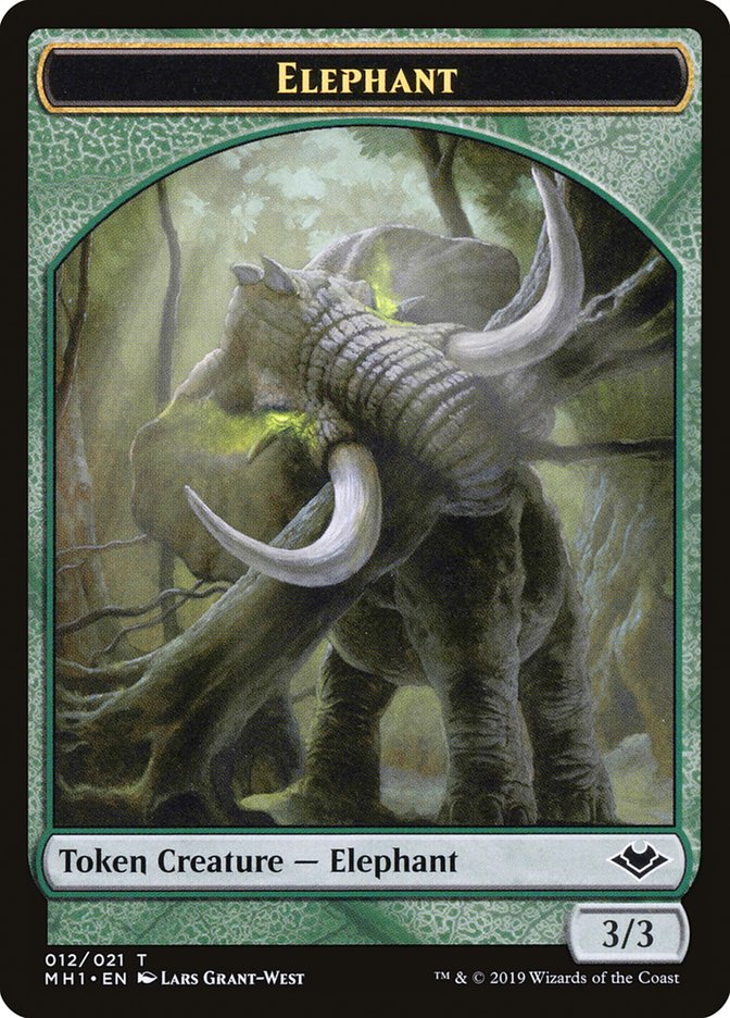 Elemental (008) // Elephant (012) Double-Sided Token [Modern Horizons Tokens] | Total Play