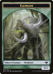 Zombie (007) // Elephant (012) Double-Sided Token [Modern Horizons Tokens] | Total Play