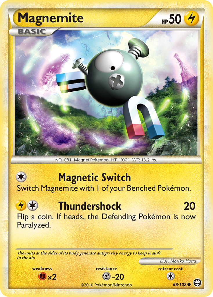 Magnemite (68/102) [HeartGold & SoulSilver: Triumphant] | Total Play
