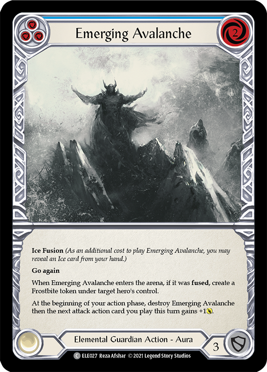 Emerging Avalanche (Blue) [ELE027] (Tales of Aria)  1st Edition Normal | Total Play