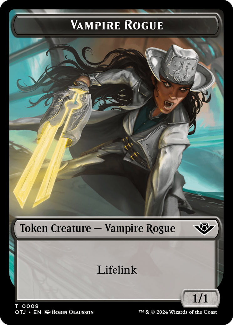 Vampire Rogue Token [Outlaws of Thunder Junction Tokens] | Total Play