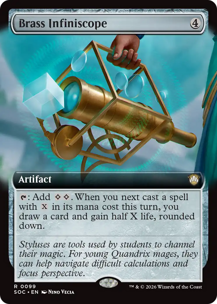 Brass Infiniscope (Extended Art) [Secrets of Strixhaven Commander] | Total Play