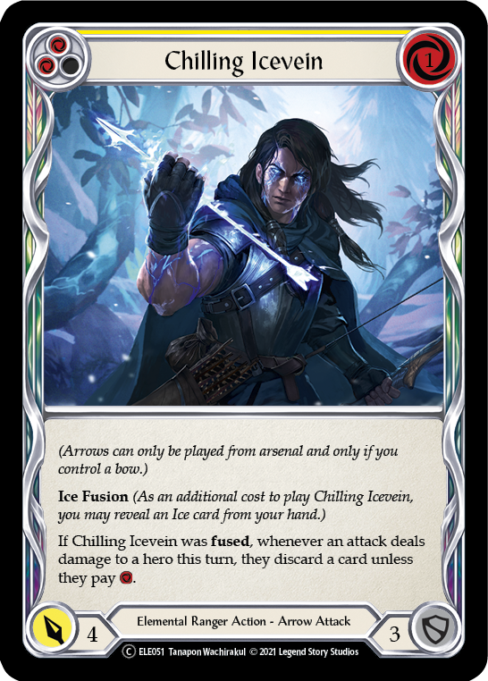 Chilling Icevein (Yellow) [U-ELE051] (Tales of Aria Unlimited)  Unlimited Rainbow Foil | Total Play