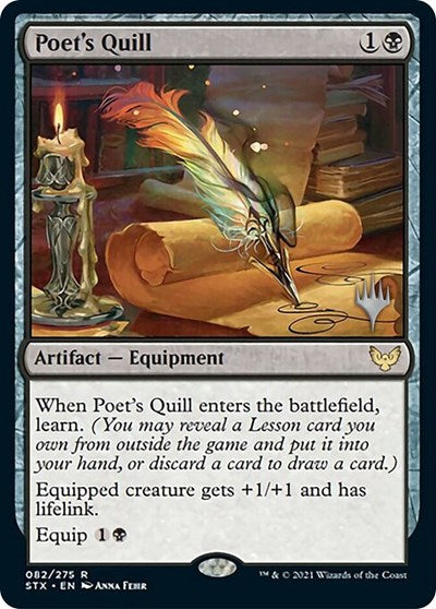 Poet's Quill (Promo Pack) [Strixhaven: School of Mages Promos] | Total Play