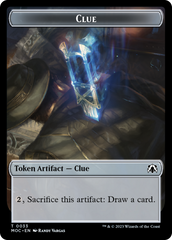 Golem // Clue Double-Sided Token [March of the Machine Commander Tokens] | Total Play