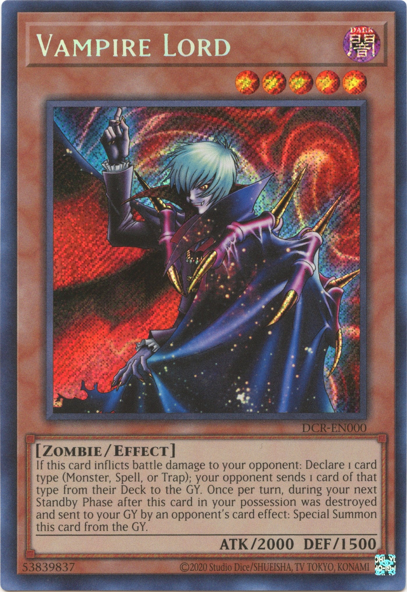Vampire Lord (25th Anniversary) [DCR-EN000] Secret Rare | Total Play
