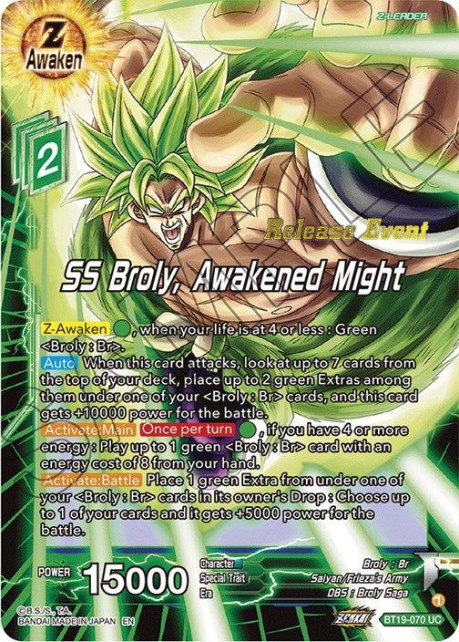 SS Broly, Awakened Might (Fighter's Ambition Holiday Pack) (BT19-070) [Tournament Promotion Cards] | Total Play