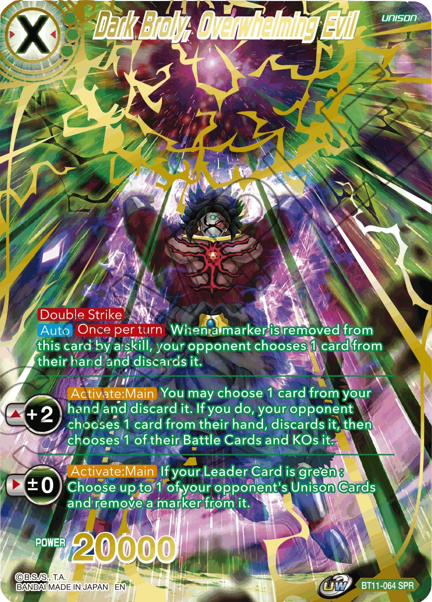 Dark Broly, Overwhelming Evil (SPR) (BT11-064) [Vermilion Bloodline] | Total Play