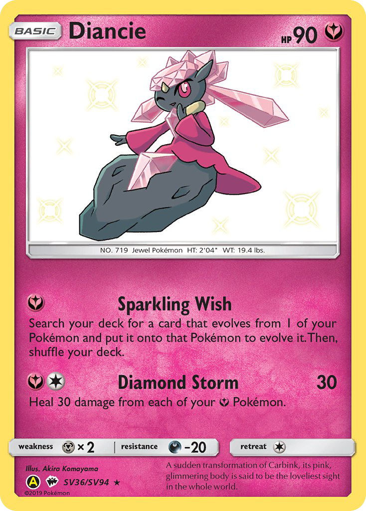 Diancie (SV36/SV94) [Sun & Moon: Hidden Fates - Shiny Vault] | Total Play