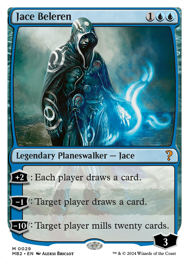 Jace Beleren (White Border) [Mystery Booster 2] | Total Play