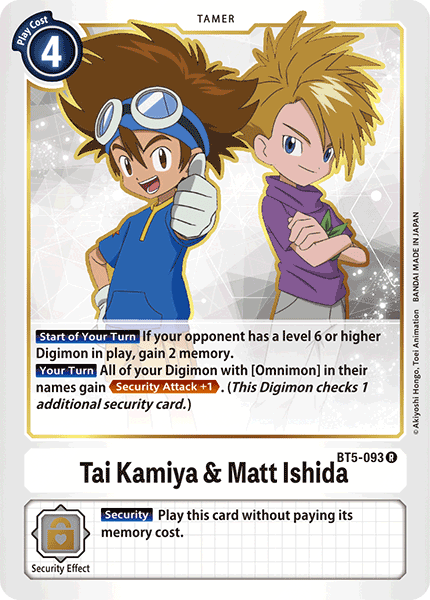 Tai Kamiya & Matt Ishida [BT5-093] [Battle of Omni] | Total Play