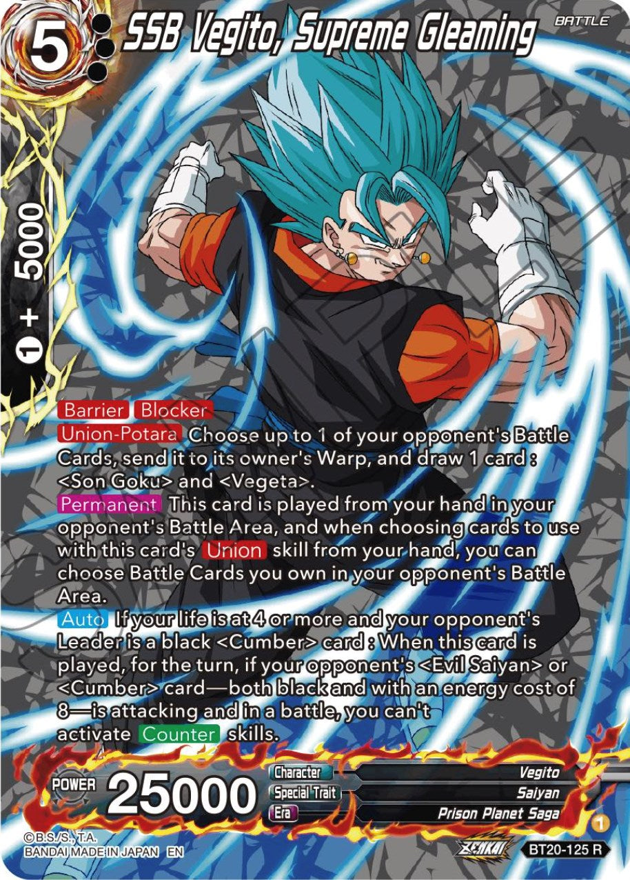 SSB Vegito, Supreme Gleaming (Silver Foil) (BT20-125) [Power Absorbed] | Total Play