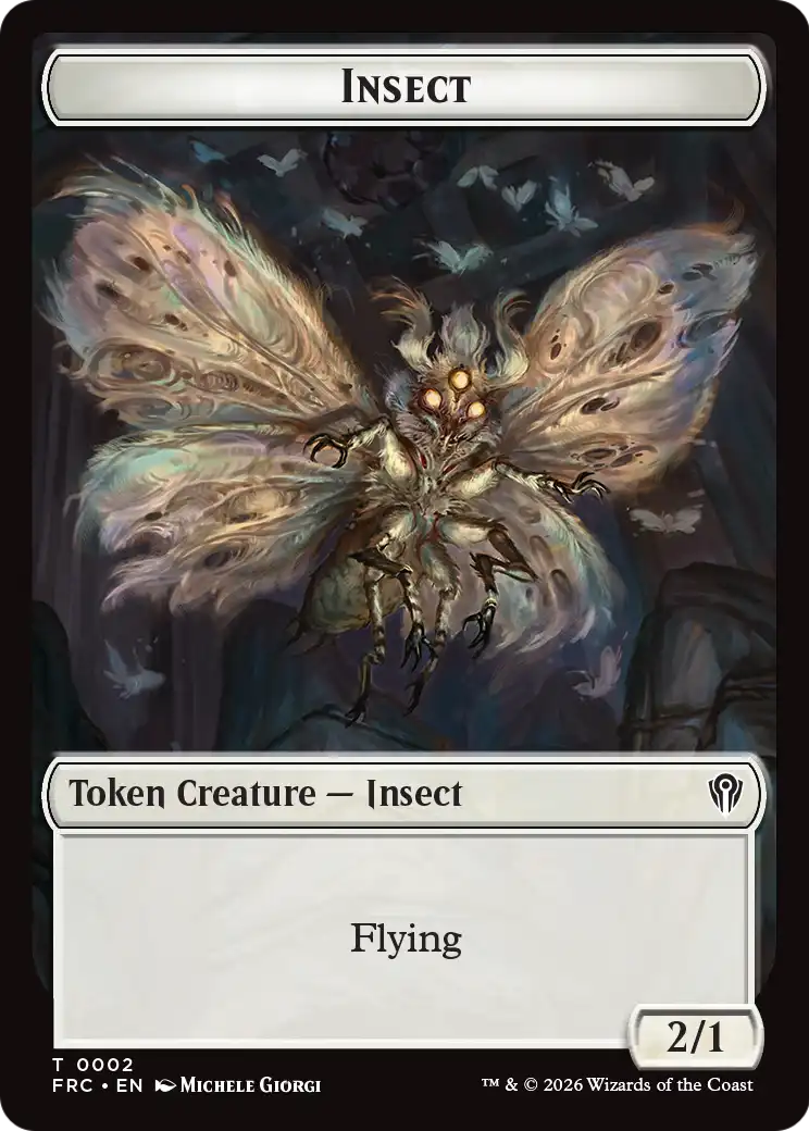 Insect // Rogue Double-Sided Token [Reality Fracture Commander Tokens] | Total Play