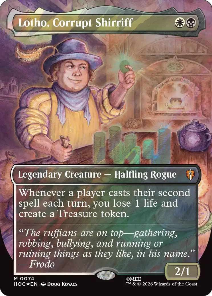 Lotho, Corrupt Shirriff (Borderless) (Surge Foil) [The Hobbit: Eternal-Legal] | Total Play