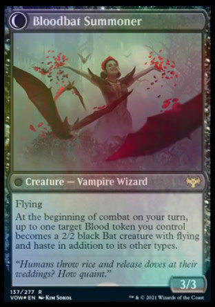 Voldaren Bloodcaster // Bloodbat Summoner [Innistrad: Crimson Vow Prerelease Promos] | Total Play