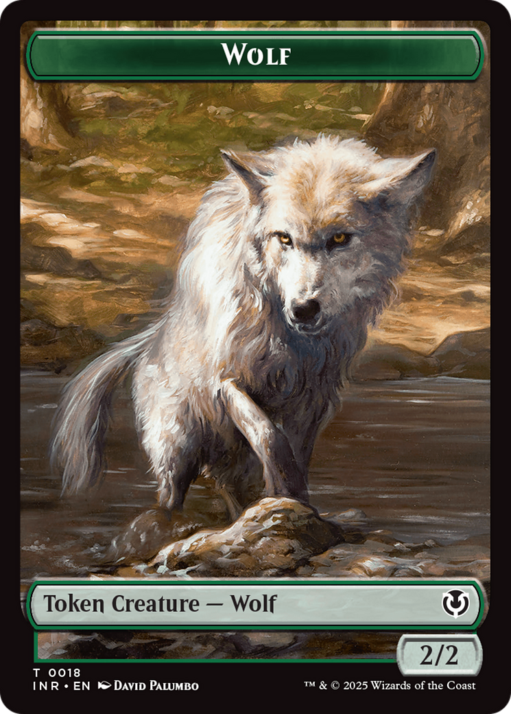 Wolf (0018) // Emblem - Arlinn, Embraces by the Moon Double-Sided Token [Innistrad Remastered Tokens] | Total Play