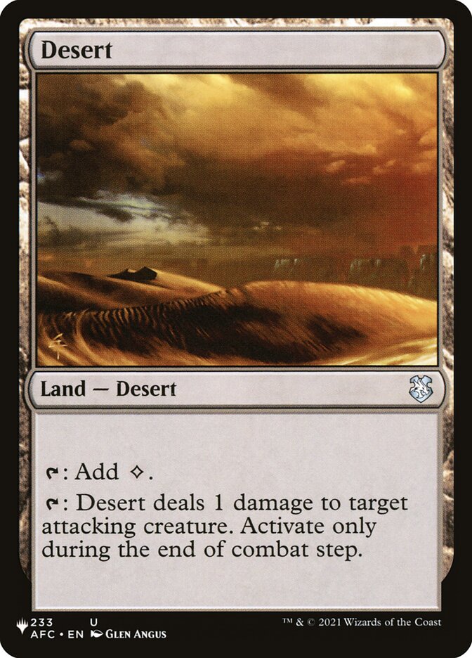 Desert [The List] | Total Play