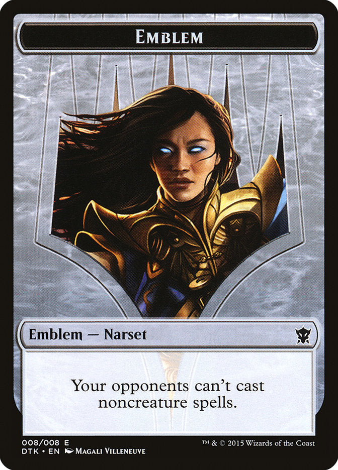 Narset Transcendent Emblem [Dragons of Tarkir Tokens] | Total Play
