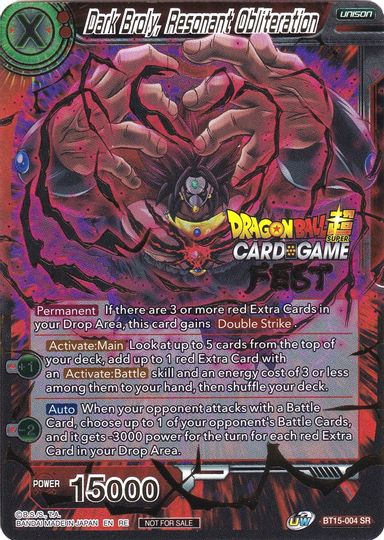 Dark Broly, Resonant Obliteration (Card Game Fest 2022) (BT15-004) [Tournament Promotion Cards] | Total Play