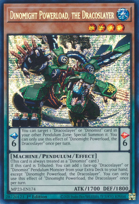 Dinomight Powerload, the Dracoslayer [MP23-EN174] Prismatic Secret Rare | Total Play