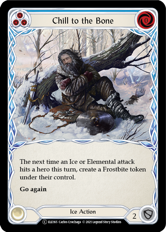 Chill to the Bone (Blue) [U-ELE165] (Tales of Aria Unlimited)  Unlimited Rainbow Foil | Total Play