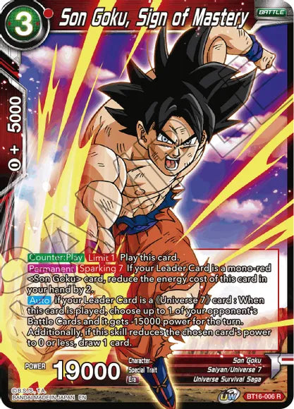 Son Goku, Sign of Mastery (BT16-006) [Realm of the Gods] | Total Play