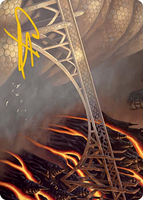 Rustvale Bridge Art Card (Gold-Stamped Signature) [Modern Horizons 2 Art Series] | Total Play