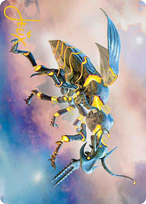 Zabaz, the Glimmerwasp Art Card (Gold-Stamped Signature) [Modern Horizons 2 Art Series] | Total Play