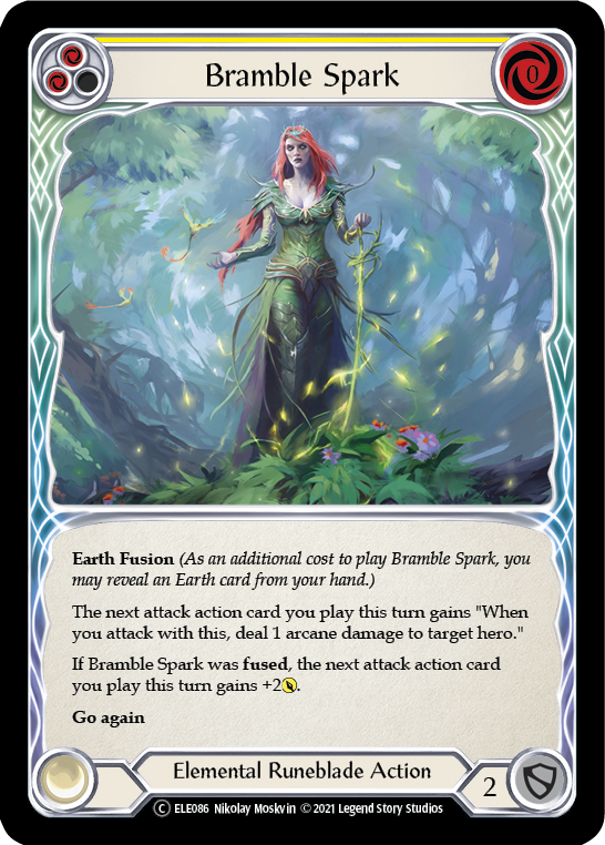 Bramble Spark (Yellow) [U-ELE086] (Tales of Aria Unlimited)  Unlimited Rainbow Foil | Total Play