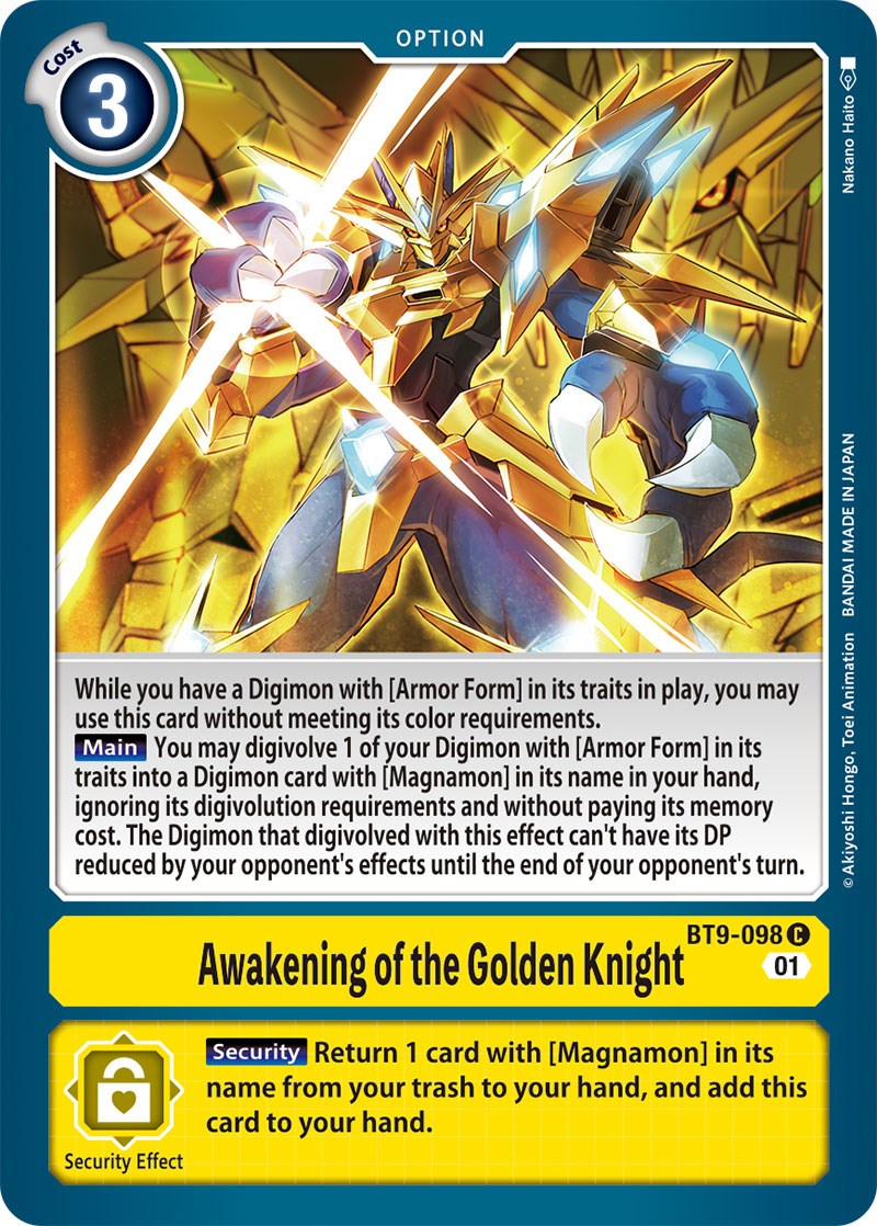 Awakening of the Golden Knight [BT9-098] [X Record] | Total Play