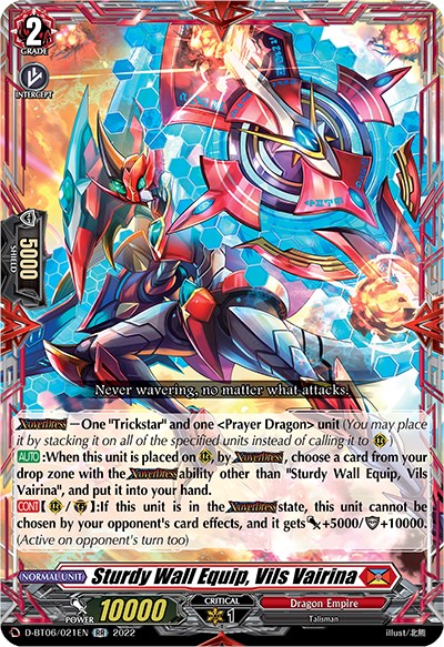 Sturdy Wall Equip, Vils Vairina (D-BT06/021EN) [Blazing Dragon Reborn] | Total Play
