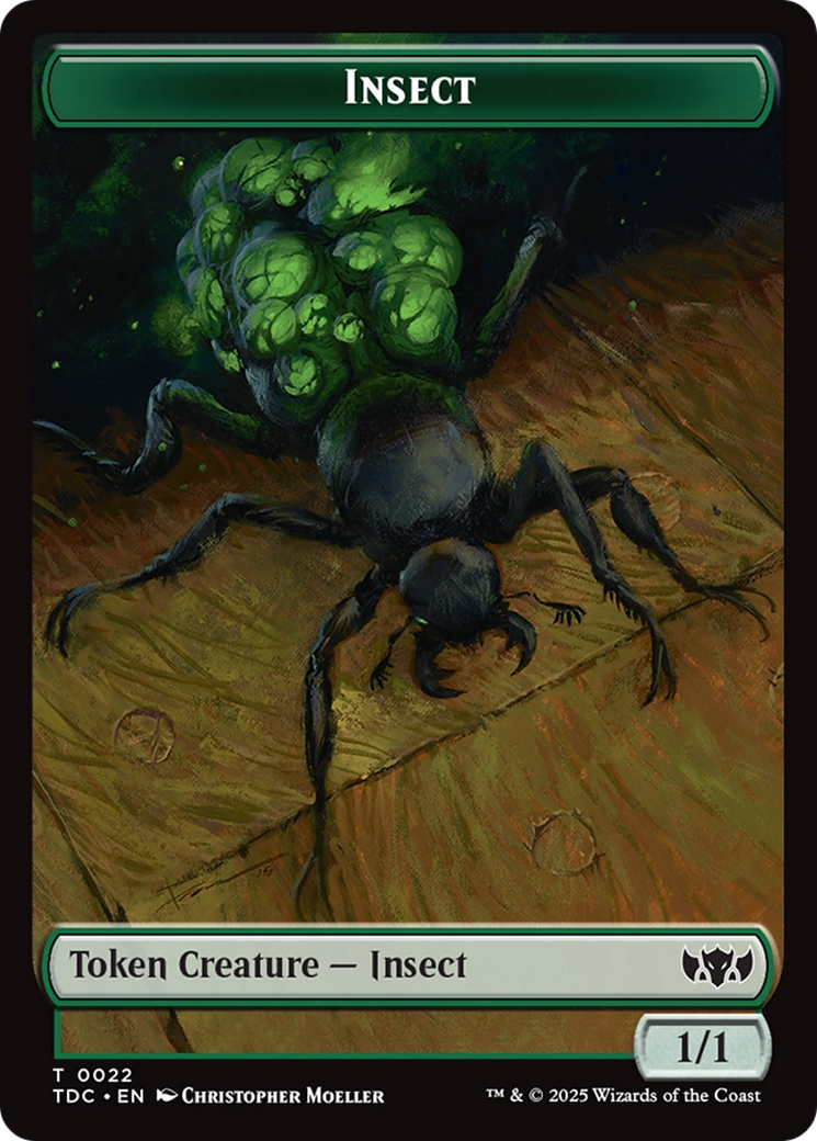Insect (0022) // Zombie Druid Double-Sided Token [Tarkir: Dragonstorm Commander Tokens] | Total Play