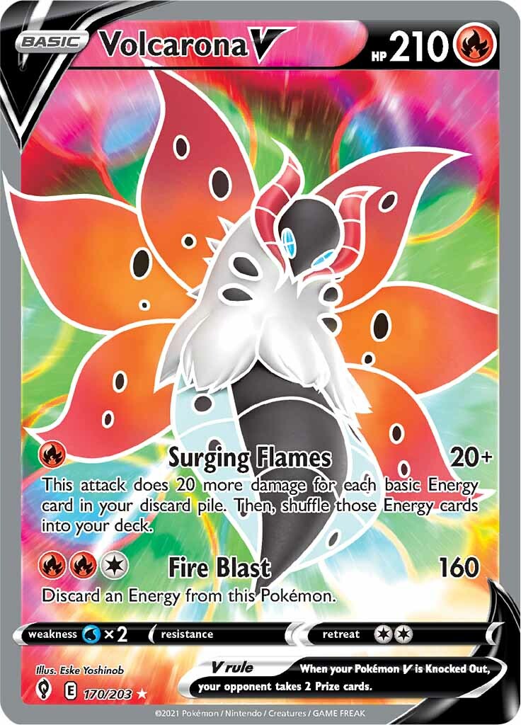 Volcarona V (170/203) [Sword & Shield: Evolving Skies] | Total Play