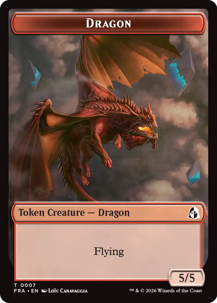 Dragon // Lotus Double-Sided Token [Reality Fracture Tokens] | Total Play