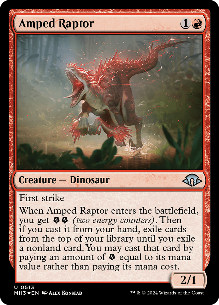 Amped Raptor (Ripple Foil) [Modern Horizons 3] | Total Play