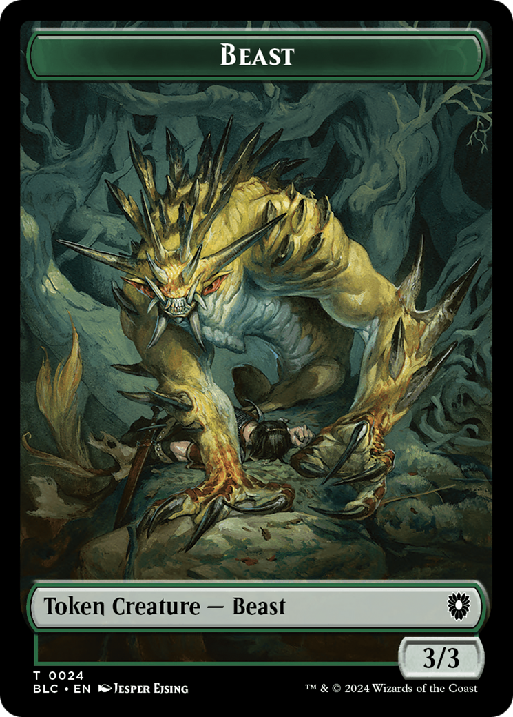 Beast (024) // Treasure Double-Sided Token [Bloomburrow Commander Tokens] | Total Play