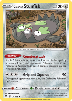 Galarian Stunfisk (125/185) [Sword & Shield: Vivid Voltage] | Total Play