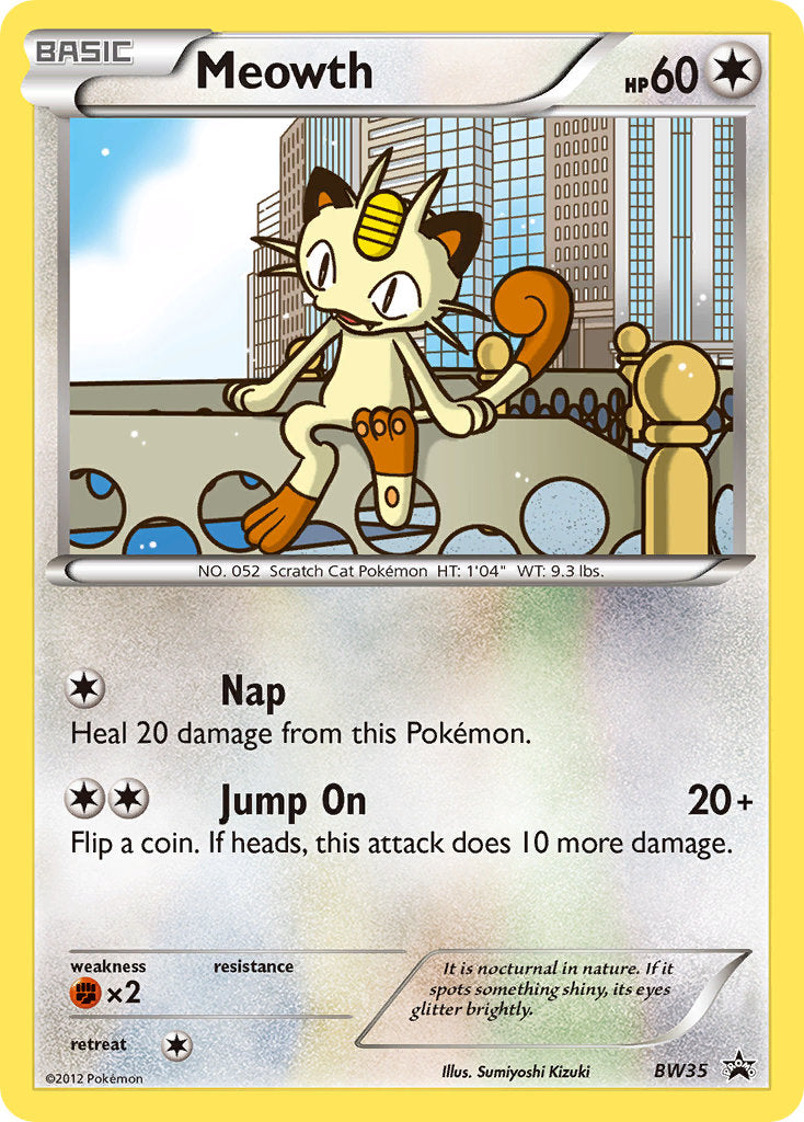 Meowth (BW35) (Cosmos Holo) [Black & White: Black Star Promos] | Total Play