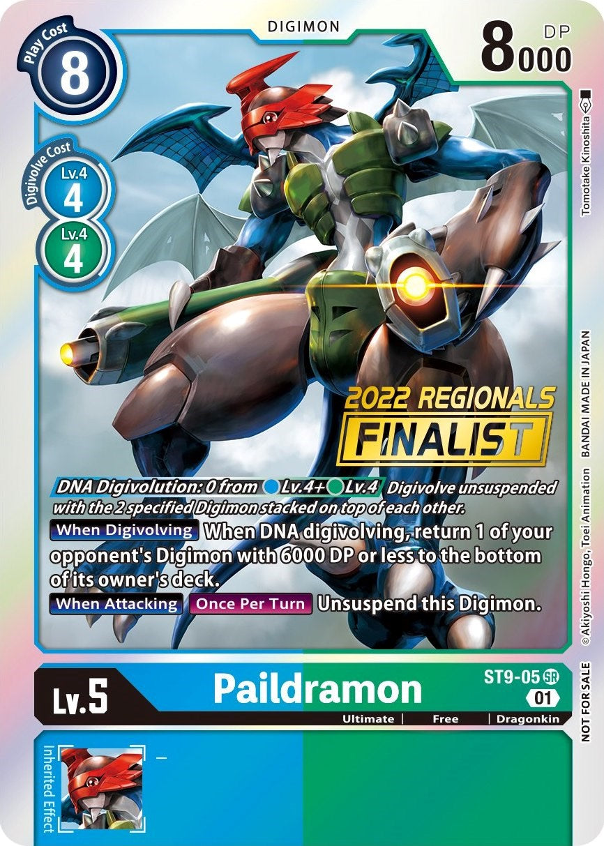 Paildramon [ST9-05] (2022 Championship Offline Regional) (Online Finalist) [Starter Deck: Ultimate Ancient Dragon Promos] | Total Play