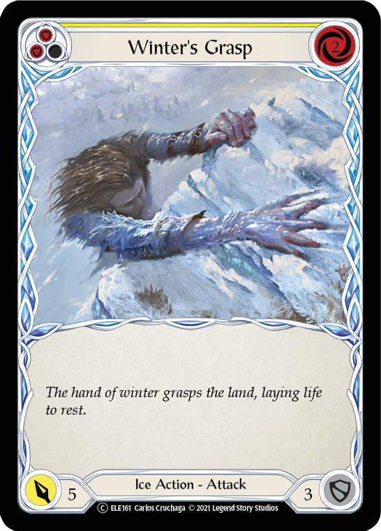 Winter's Grasp (Yellow) [U-ELE161] (Tales of Aria Unlimited)  Unlimited Rainbow Foil | Total Play