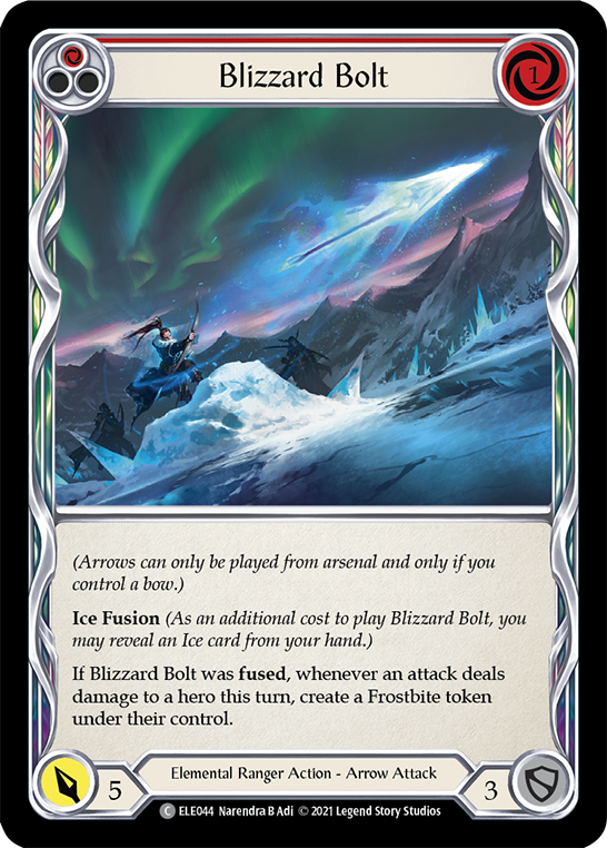 Blizzard Bolt (Red) [ELE044] (Tales of Aria)  1st Edition Normal | Total Play