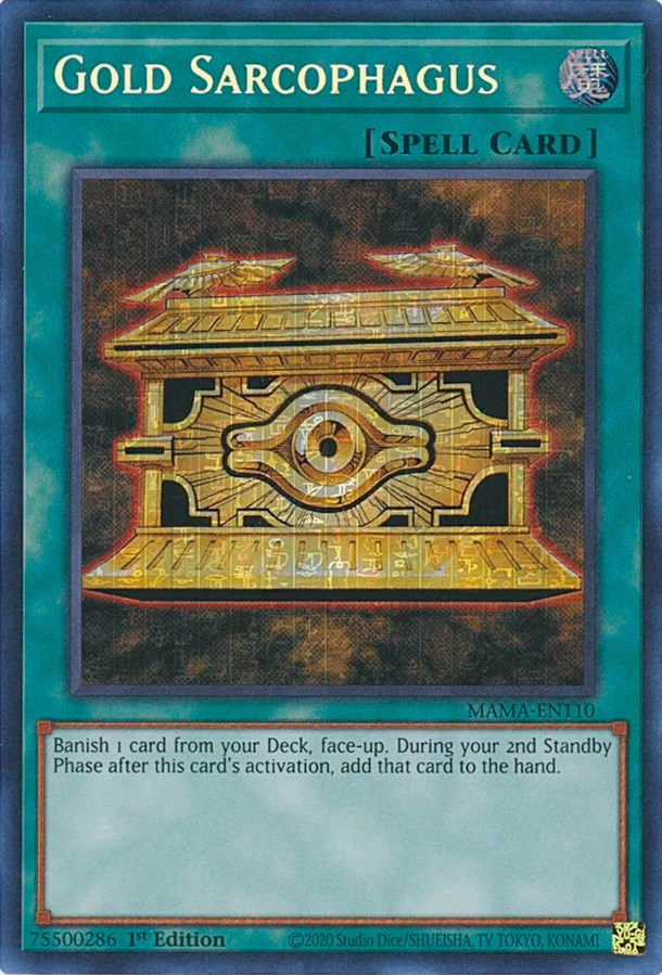 Gold Sarcophagus [MAMA-EN110] Secret Pharaoh's Rare | Total Play