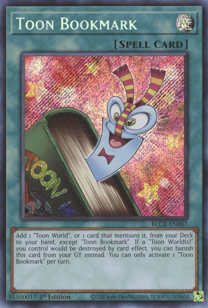Toon Bookmark [BLCR-EN067] Secret Rare | Total Play