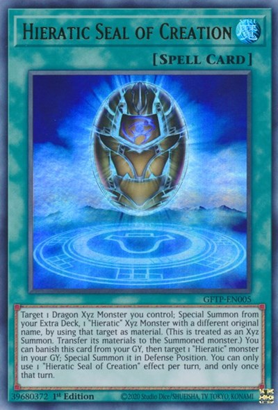Hieratic Seal of Creation [GFTP-EN005] Ultra Rare | Total Play
