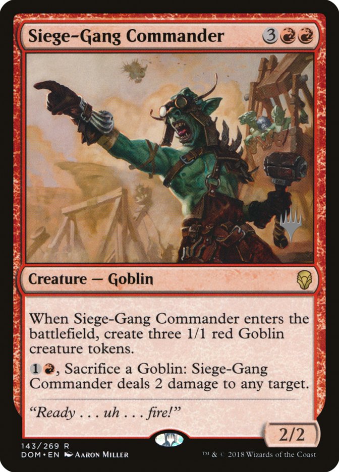 Siege-Gang Commander (Promo Pack) [Dominaria Promos] | Total Play