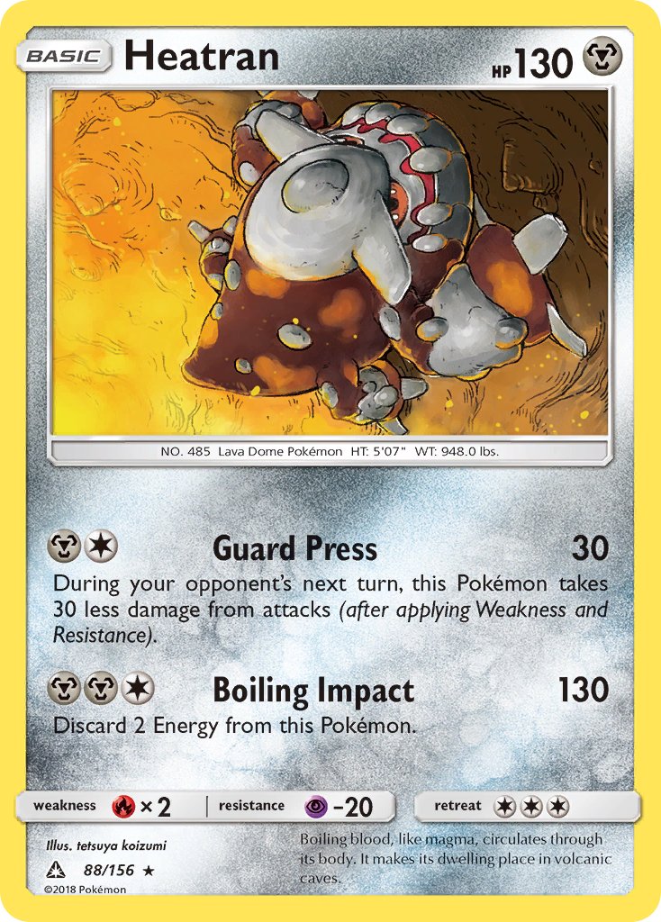Heatran (88/156) (Prerelease Kit Exclusive) (Theme Deck Exclusive) [Sun & Moon: Ultra Prism] | Total Play