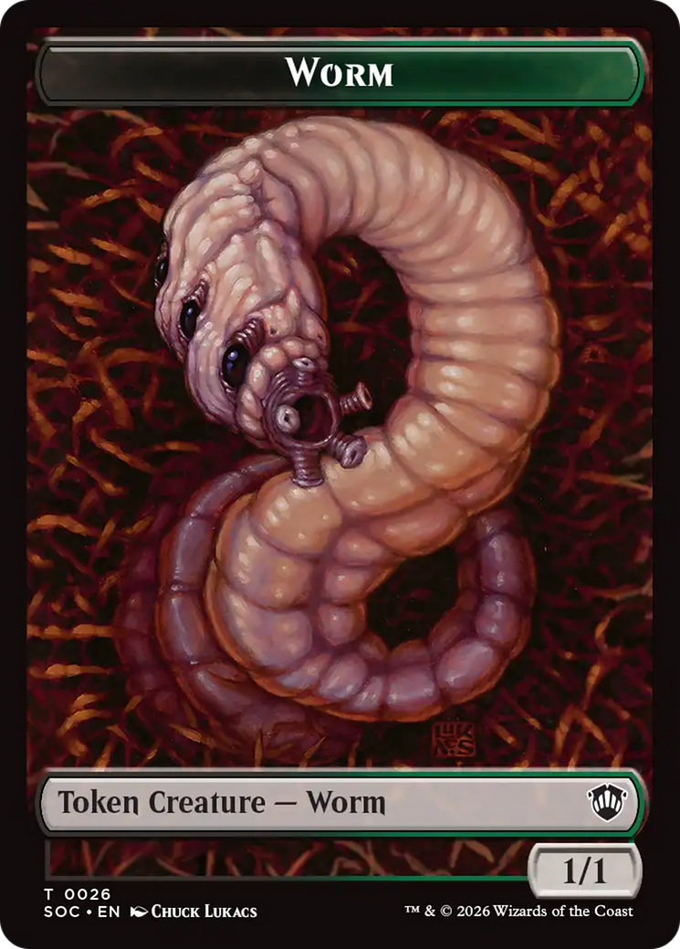 Eldrazi Spawn // Worm Double-Sided Token [Secrets of Strixhaven Commander Tokens] | Total Play