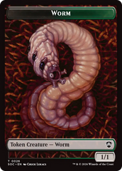 Eldrazi Spawn // Worm Double-Sided Token [Secrets of Strixhaven Commander Tokens] | Total Play