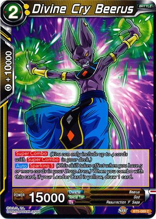 Divine Cry Beerus (BT5-089) [Miraculous Revival] | Total Play