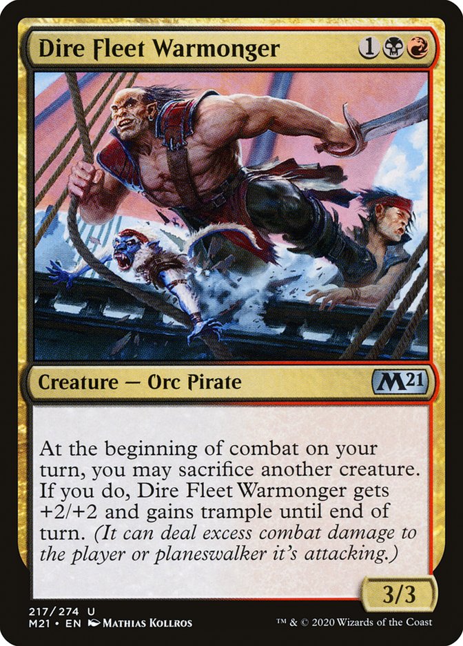 Dire Fleet Warmonger [Core Set 2021] | Total Play
